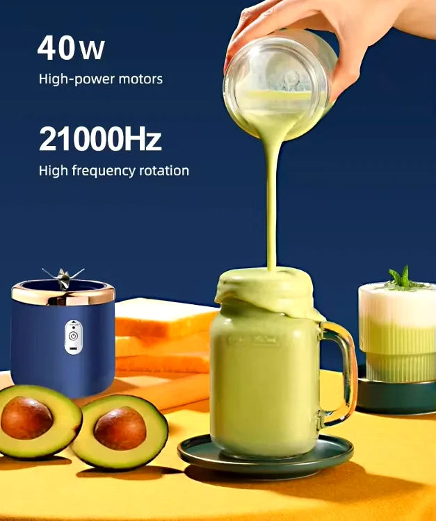 Pouring a freshly blended avocado smoothie from the Nomad 400